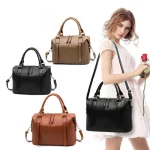 Women Leather Handbag Vintage Bag Shoulder Bags Big Bag