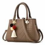 hand bags women-leather-khaki- bage