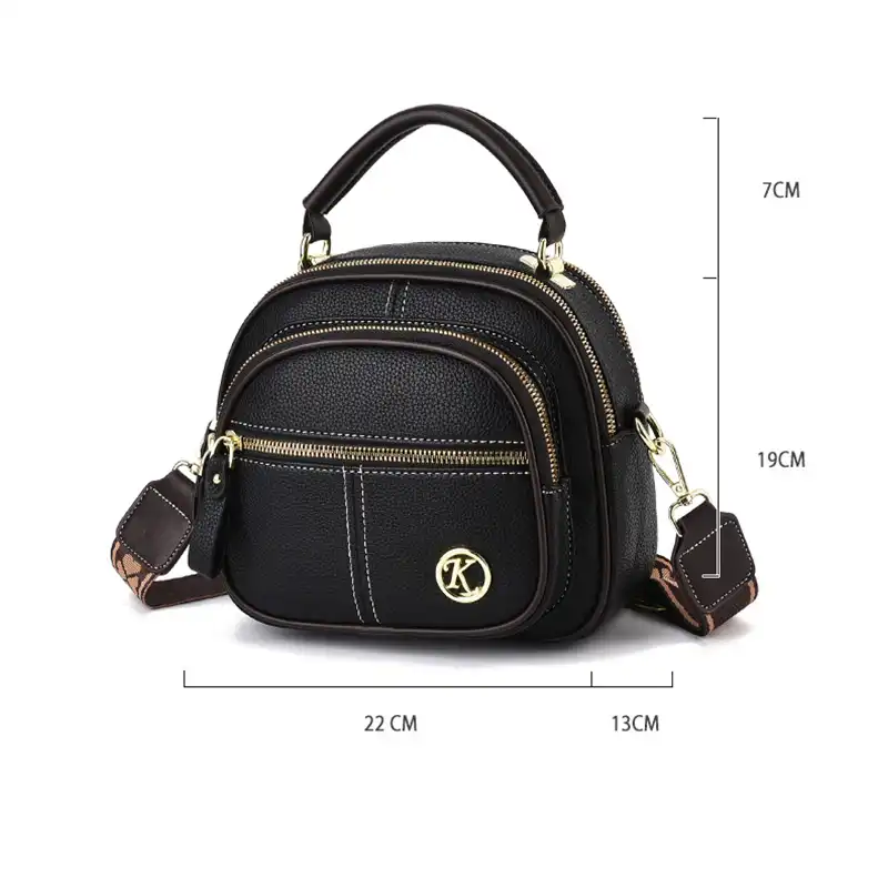 Versatile Crossbody Bag For Women Multi-zipper Design Shoulder Bags With Portable Fashion Handbags Small Square Bag 