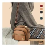 Versatile Crossbody Bag For Women Multi-zipper Design Shoulder Bags With Portable Fashion Handbags Small Square Bag