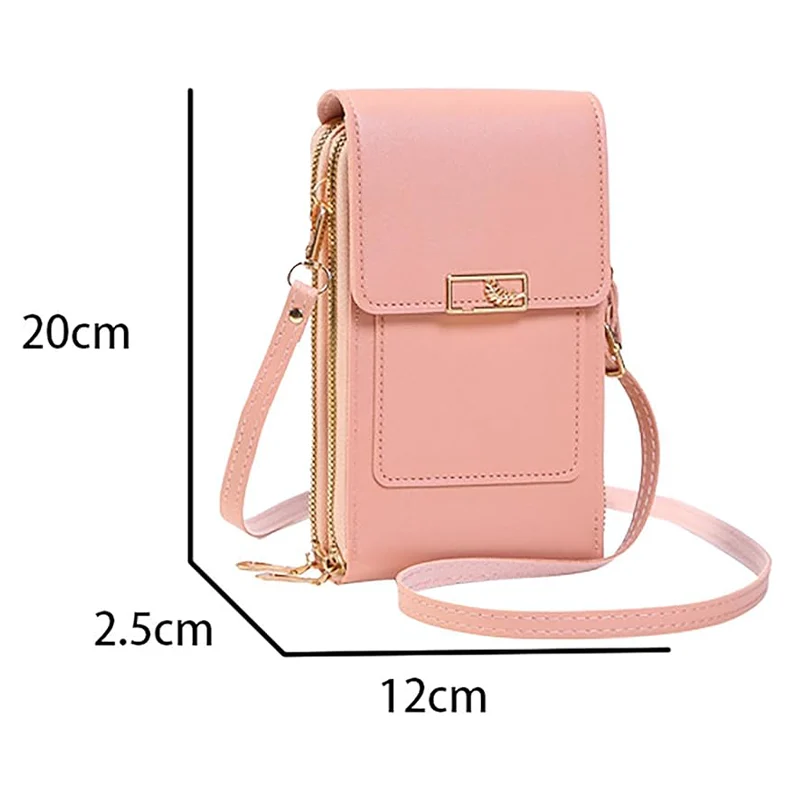 Touch Screen Mobile Phone Bag Small Crossbody Shouder Bags Women Long Wallet