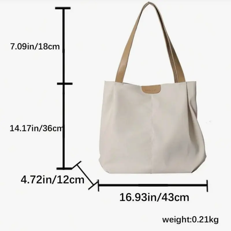 Large Capacity Totes Simple Commuting Daily Shopping Shoulder Bag Casual Handbag Women 