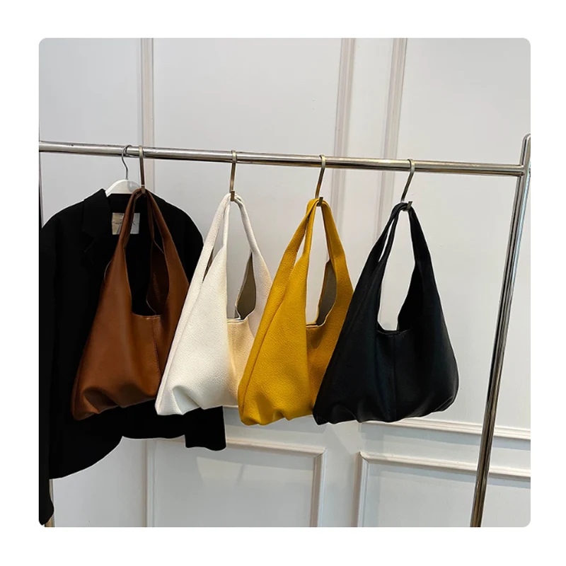 Ins Design Underarm Bags Fashion Solid Color Large Capacity Simple Shoulder Bag For Women Party Bags 