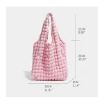 Cute Pleated Puff Shouder Bag Women Large-capacity Cloud Armpit Bag Winter Fashion Handbags Girls