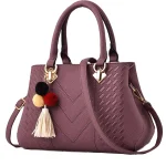 hand bags women-leather-purple- bage