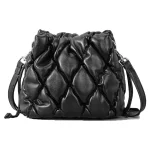 Women's PU Rhombus Stitching Handbag