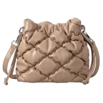 Women's PU Rhombus Stitching Handbag