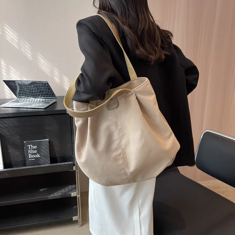 Large Capacity Totes Simple Commuting Daily Shopping Shoulder Bag Casual Handbag Women 