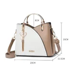 Color Block Handbag Love Tassel Decor Crossbody Bags For Women