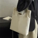 1 Stück Damen Einkaufstasche Leinwand Nähgarn große Kapazität Advanced Sense Handtasche bequeme praktische weibliche Pendler tasche