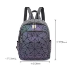 Luminous Women Backpacks Fashion Girl Daily Backpack Women's Package Geometry Sequins Folding Bags Mini Bag School Bagpack