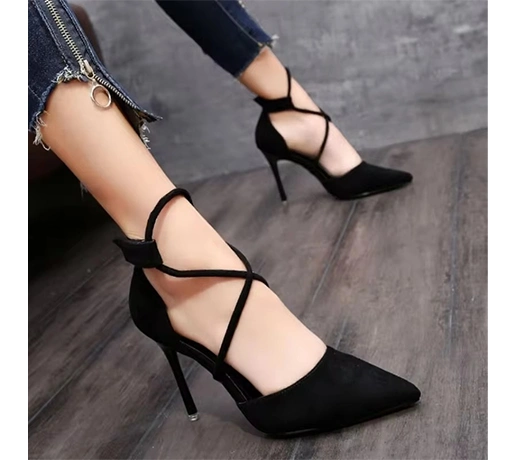 Newest Style High Heels Sexy Pumps Women Shoes 9cm Wedding Shoes for Women Bride Shallow Pointed Single Shoes