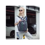 Luminous Women Backpacks Fashion Girl Daily Backpack Women's Package Geometry Sequins Folding Bags Mini Bag School Bagpack