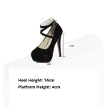 Red Black Black High Heel Stiletto Ladies Dress Pumps Fashion 2022 Ladies Party Platform Sandals Women's Scarpins Shoes