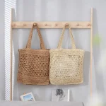 Women's Retro Artistic Beach Bag Paper String Hand-woven Beach Vacation Leisure Large Capacity Handbag