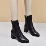 Brand Women Boots Chunky Chelsea