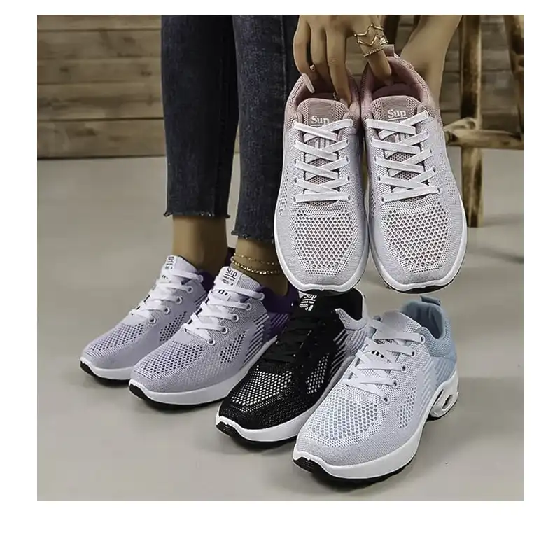 New Running Shoes -white- Ladies Breathable Sneakers