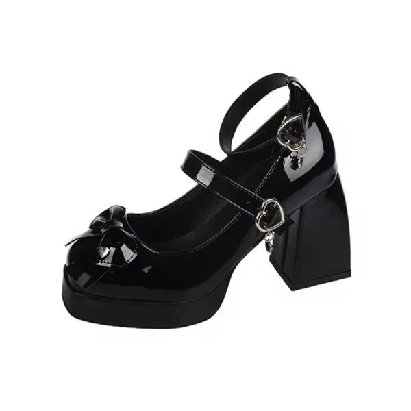 Punk Heart Buckle High Heels