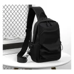 Business men's chest bag messenger black