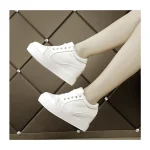 White Hidden Wedge Heels sneakers